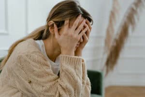 vrouw met stress